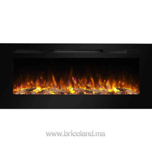 Cheminée électrique Encastrable 1600W 128x55x14cm-0