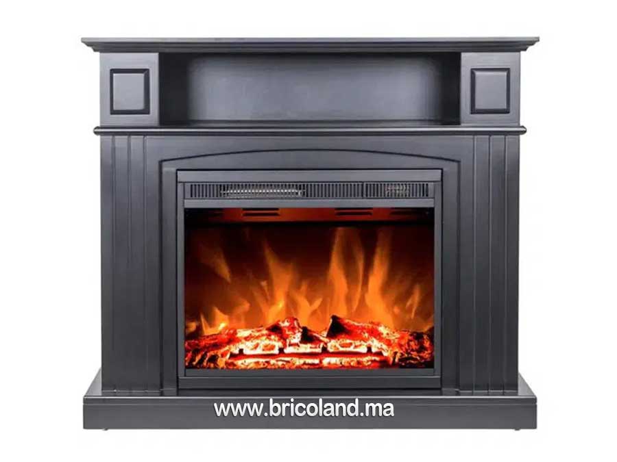 Cheminée électrique avec meuble en Bois-0