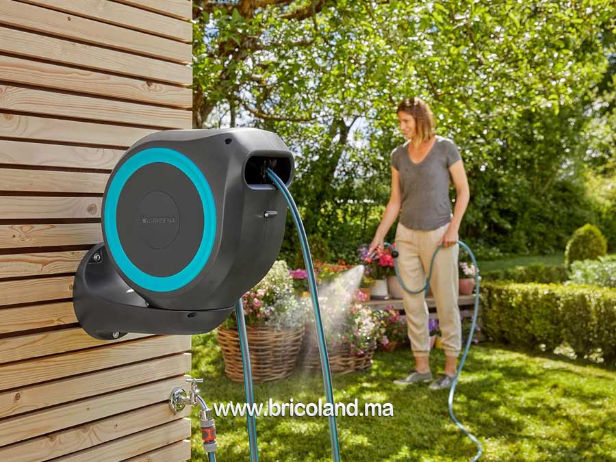Dévidoir automatique mural RollUp S 15 m - GARDENA-17272