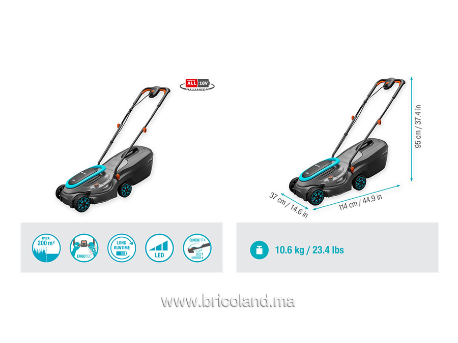 Tondeuse à gazon à batterie PowerMax 32/18V P4A - Gardena-17197