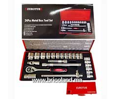 Coffret à douille 1/2" 24pièces EURO32900 - EUROTUB-thumbnail