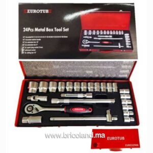 Coffret à douille 1/2" 24pièces EURO32900 - EUROTUB-0