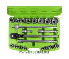 Coffret 21 Pièces Douilles 3/4" 12-LAMES ZINGUÉES - 53728 JBM-thumbnail