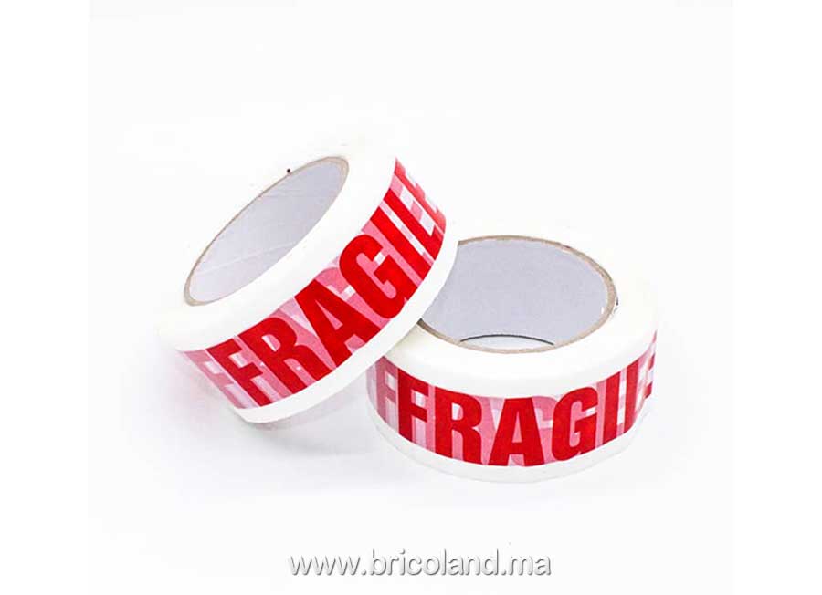 Scotch adhésif FRAGILE 50m - 50mm-0