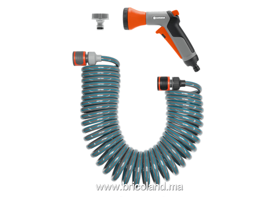 Flexible d'arrosage spiral 10 m + Accessoires - Gardena-0