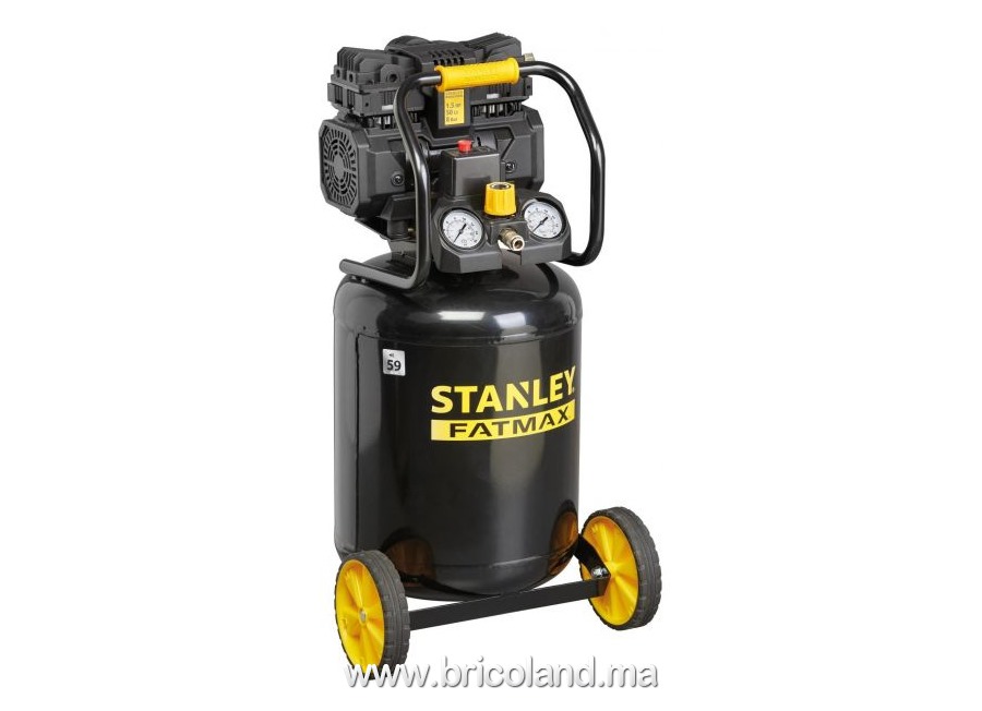Compresseur d'air silencieux vertical FATMAX TB 50L 1,5 HP 59 Db - STANLEY-0